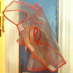 M Dog Glittery Rain Coat